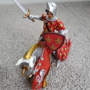 Papo Red Crested Knight and Horse